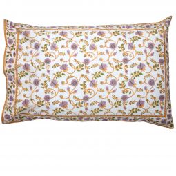 Florence-Gina Reversible Pillow Case - Lilac/Green